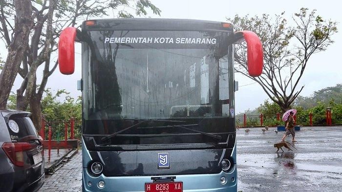Bus listrik MD8-E TS buatan PT Mobil Anak Bangsa (MAB) Indonesia milik Pemkot Kota Semarang