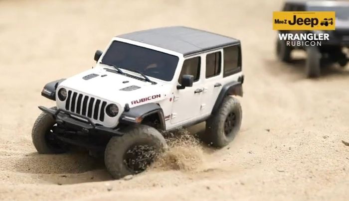 detail tampilan RC Mini Z Jeep Wrangler Unlimited Rubicon, cocok buat dipakai mainan off-road.