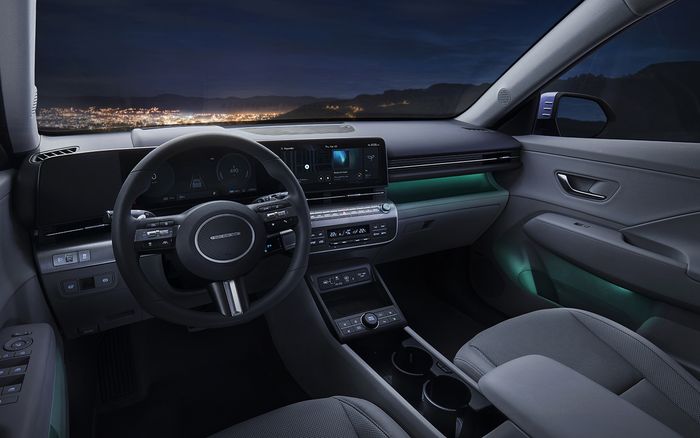 Interior Hyundai Kona Electric.