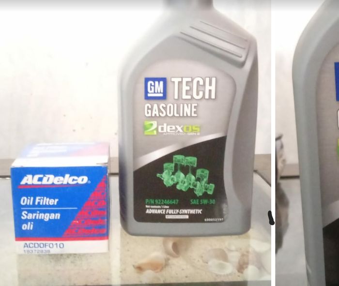 Oli GM Tech Dexos Approved Gen 2 Fully-synthetic 5W-30 dan filter oli ACDelco