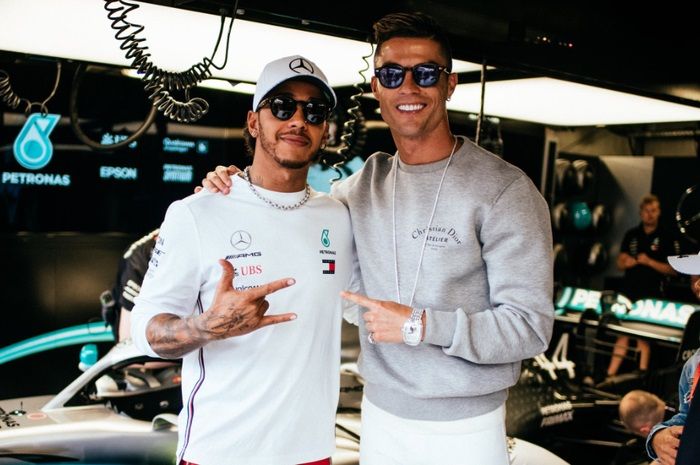Cristiano Ronaldo dan Lewis Hamilton