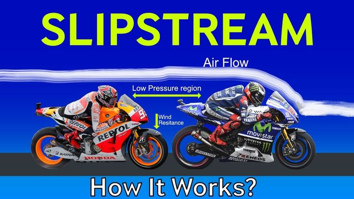 Ilustrasi slipstream di MotoGP