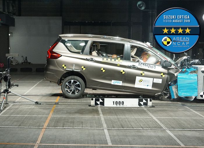 Uji tabrak ASEAN NCAP pada Suzuki All New Ertiga                     