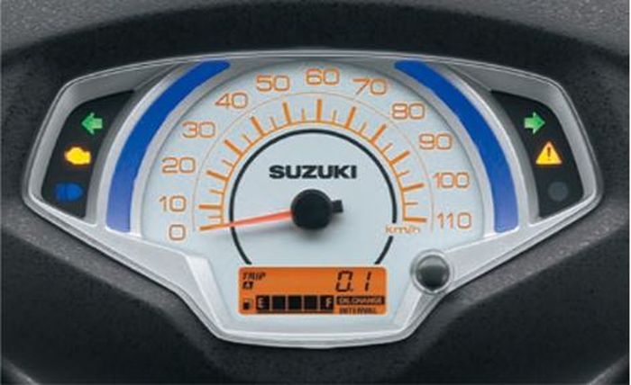 detail panel instrumen Suzuki Address 125.