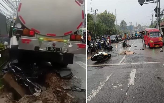 i Jalan Raya Serang KM 25, tepatnya di depan Kantor Kecamatan Balaraja, Senin (10/4/2023).