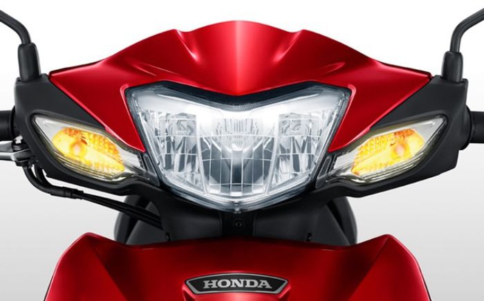Headlamp Honda Wave 110i 2023 sudah LED.