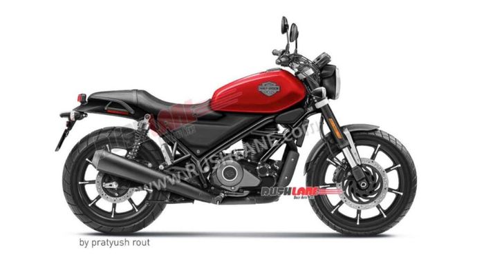 renderan digital berdasarkan foto bocoran Harley-Davidson 4XX yang sudah tersebar di internet.
