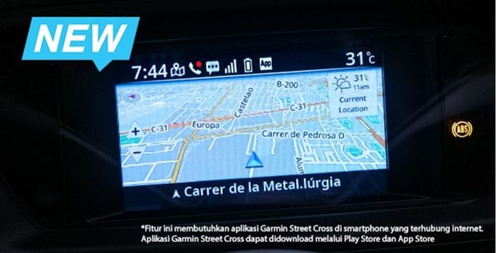 Aplikasi Garmin Street Cross.
