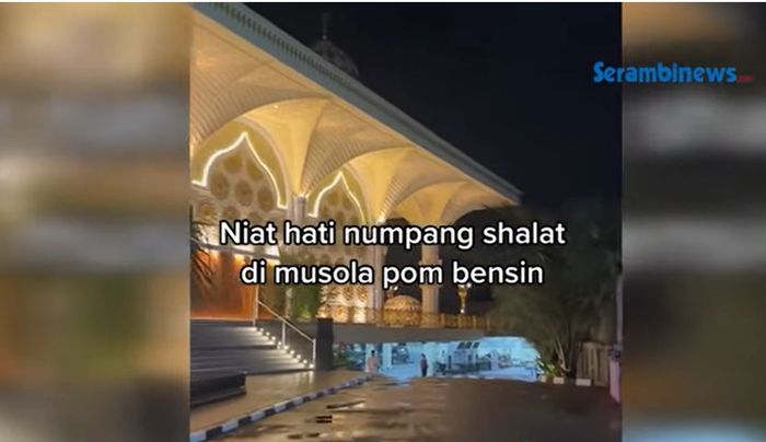 Masjid Nur Setiasih di SPBU 34.175.41 Tambun, Bekasi, Jawa Barat memiliki parkir basement