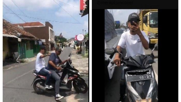 Sosok dua pria ngaku-ngaku petugas Samsat, cegat motor wanita ngotot mau ditarik