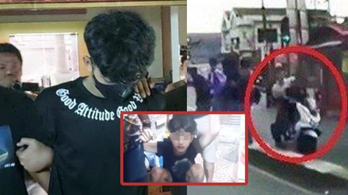 Tukul, pelaku pembacokan siswa SMK di Bogor hingga tewas ditangkap. 