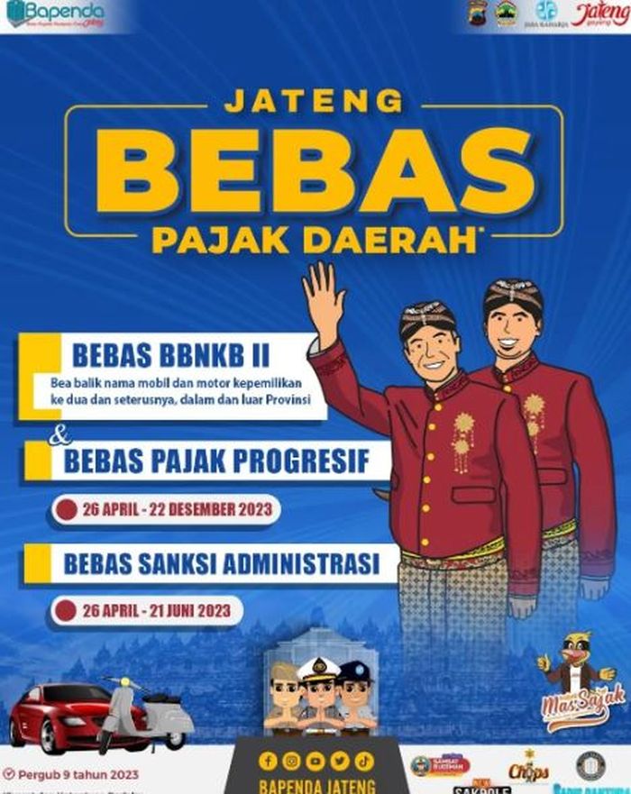 pemutihan pajak kendaraan 2023 Jawa Tengah.