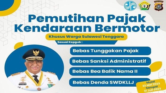 Pemutihan pajak kendaraan di Sulawesi Tenggara berlaku sampai 31 Juli 2023.