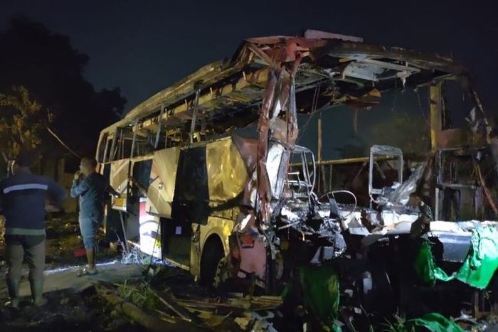 Armada bus dongkrok makin jadi bangkai imbas kebakaran di garasi PO Maju Lancar, Wonosari, Bantul, Jogja