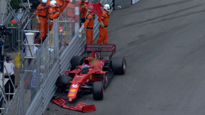 Charles Leclerc crash di akhir kualifikasi F1 Monako 2021
