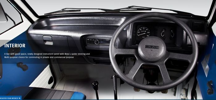 Detail interior Suzuki Bolan.