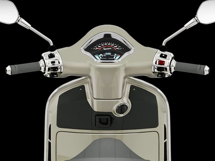 Layar LCD 3 inci baru menemani keyless sistem di Vespa GTS facelift