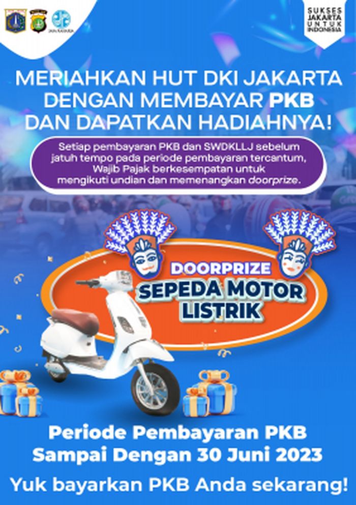 Hadiah doorprize motor listrik untuk pembayar PKB di Jakarta