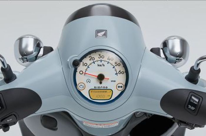 bentuk panel instrumen Honda Giorno.