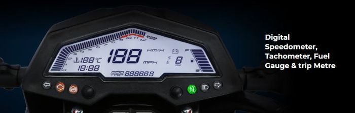 detail panel instrumen Zontes ZT155G.