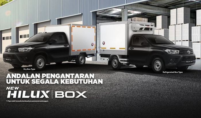 Toyota Hilux ini punya pilihan tipe Dry Box dan Refrigerated Box.