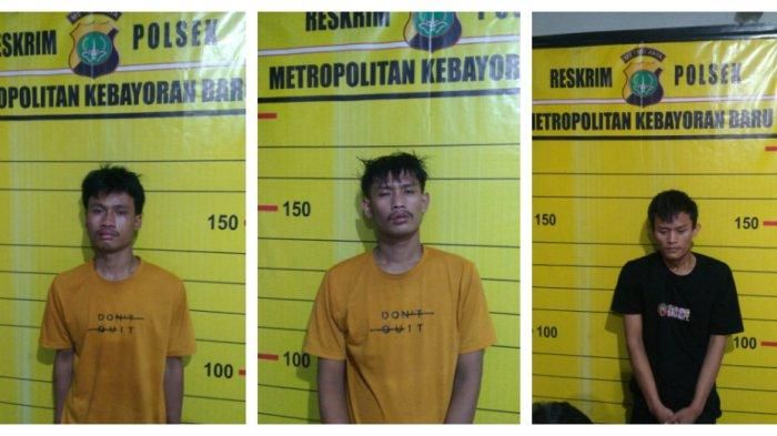 Para komplotan maling motor di Radio Dalam, Kebayoran Baru yang diamankan polisi.