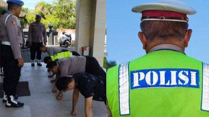 Empat anggota Polisi dihukum Push Up 500 kali karena asyik minum Bir dan menolak laporan korban jambret