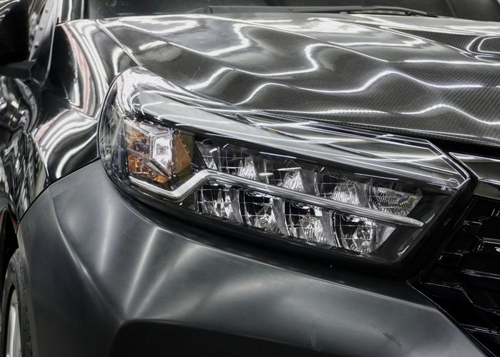 DRL headlamp LED Honda Brio terbaru yang bisa diatur tingkat kecerahan dan aktivasinya.