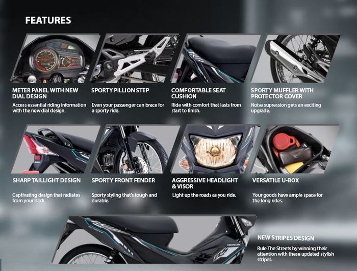 Fitur di Honda RS125.