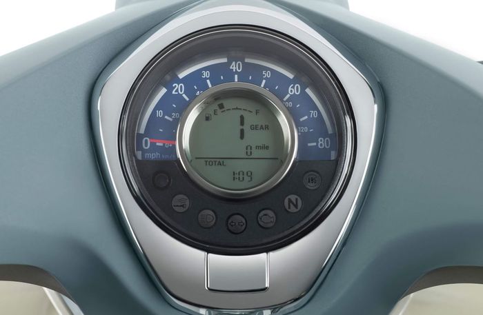 detail panel instrumen Honda Super Cub C125.