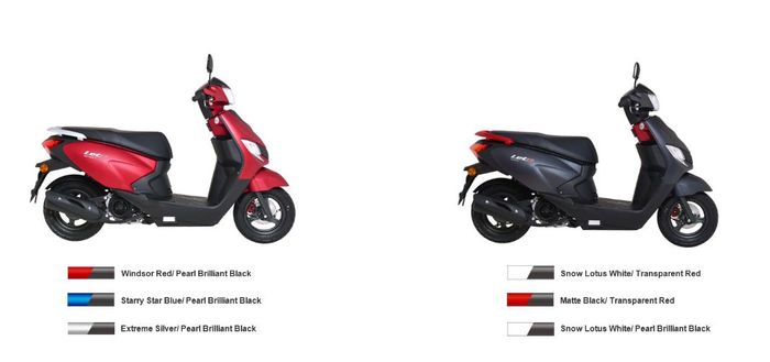 pilihan warna Suzuki Let's 110.