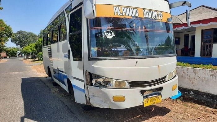 Bus yang dikemudikan Danang Salim Oktiando saat lakukan tabrak lari hingga sebabkan 2 orang tewas