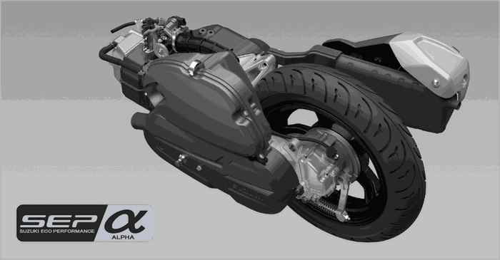 Mesin 125 cc SEP (Suzuki Eco Performance) Alpha di Burgman Street 125EX jadi mesin Suzuki pertama dengan starter halus