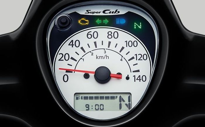 detail panel instrumen Honda New Super Cub.
