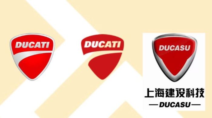 kemiripan logo Ducati dan Ducasu.