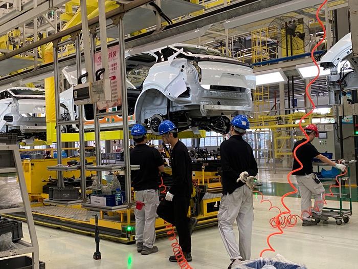 Pabrik Neta di Tongxiang sedang proses perakitan Neta U