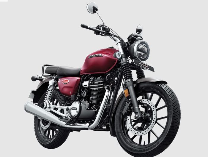 Honda H'ness CB350 versi standar pakai tabung teleskopik warna hitam.