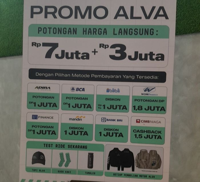 Berbagai macam promo Alva di IMOS 2023