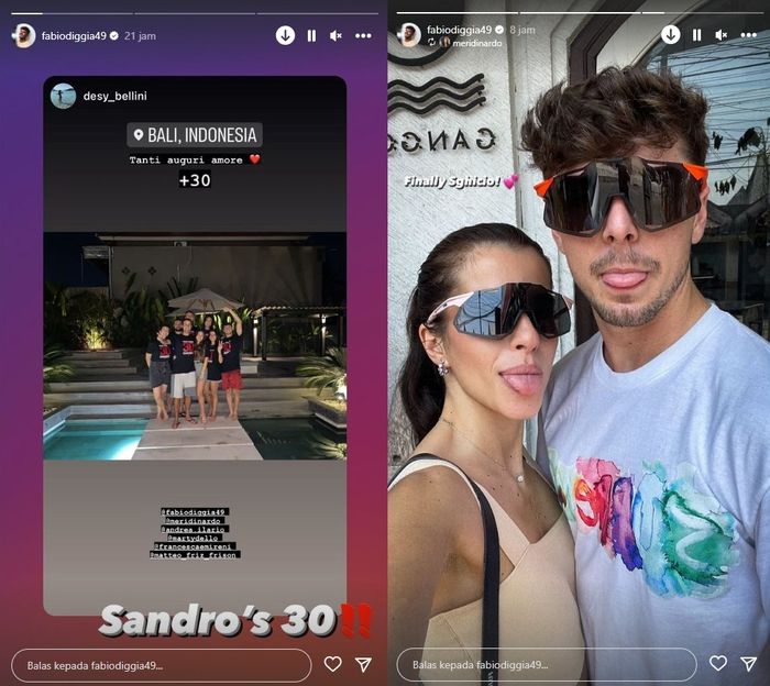 Fabio Di Giannantonio liburan di Bali usai MotoGP Thailand 2023