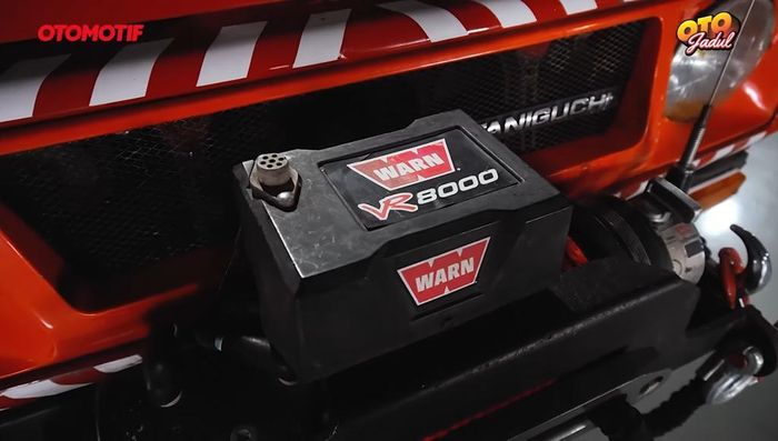 Pasang winch lansiran Warn VX 8000 di Suzuki Katana