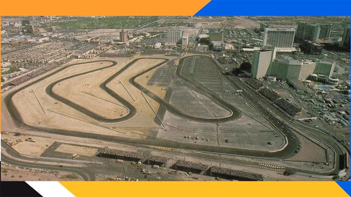 Tampak sirkuit F1 Ceasars Palace, pendahulu F1 Las Vegas 2023.