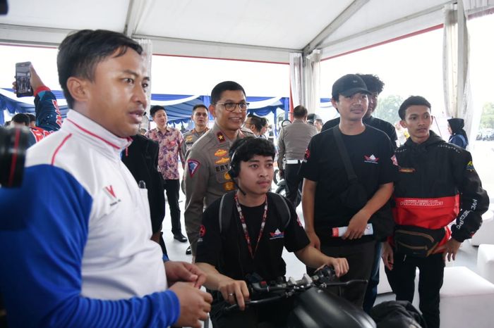 AHM menghadirkan Simulator Honda Riding Trainer (HRT) untuk pengunjung