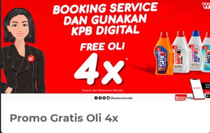 Promo gratis oli mesin 4 kali buat Honda CBR250RR