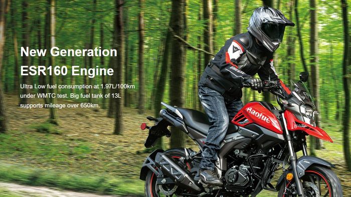 Haojue DL160 bisa ngacir 650 km sekali full tank