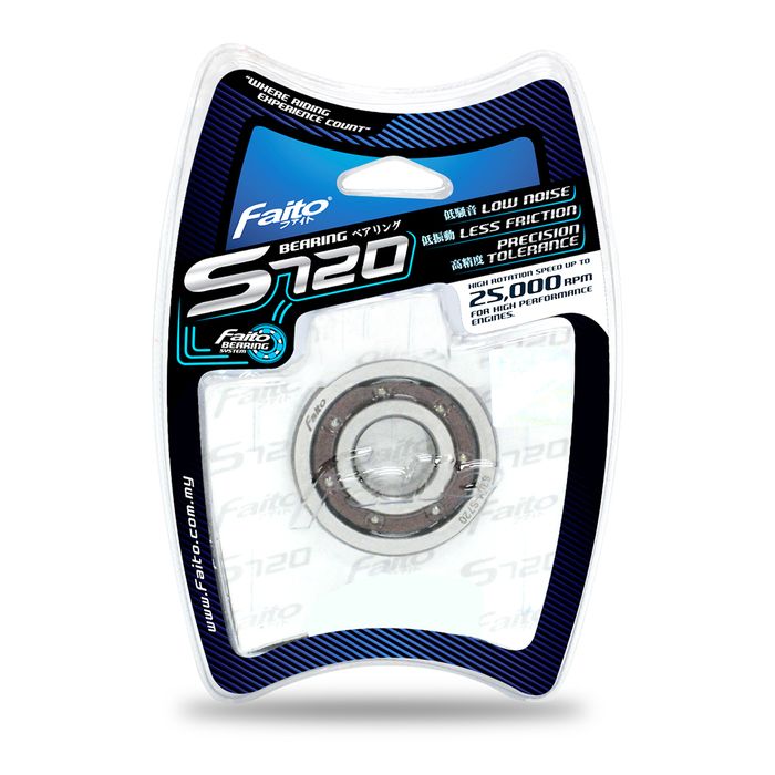 Salah satu bearing Faito yang sudah pakai retainer dengan wood composite adalah Faito S720.