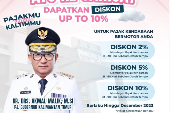 Pemilik kendaraan taat bayar pajak dapat diskon dari Pemerintah