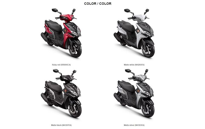 pilihan warna Kymco Racing S 125