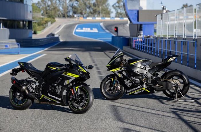 detail tampilan Kawasaki Ninja ZX-10RR 2024 Winter Test Edition