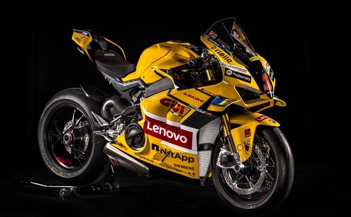 detail tampilan Ducati Panigale V4 livery spesial Francesco Bagnaia