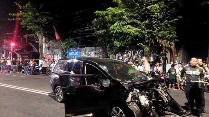Kondisi Mitsubishi Xpander yang tabrak rumah warga di Jl Sultan Agung kota Jogja karena dikemudikan pelajar asal Jaktim